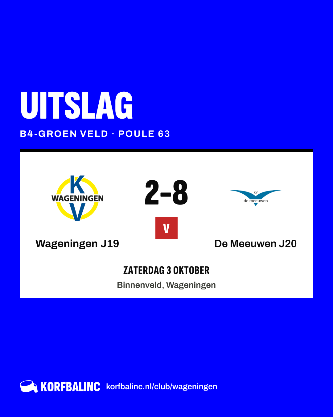 Wageningen J19 - De Meeuwen J20