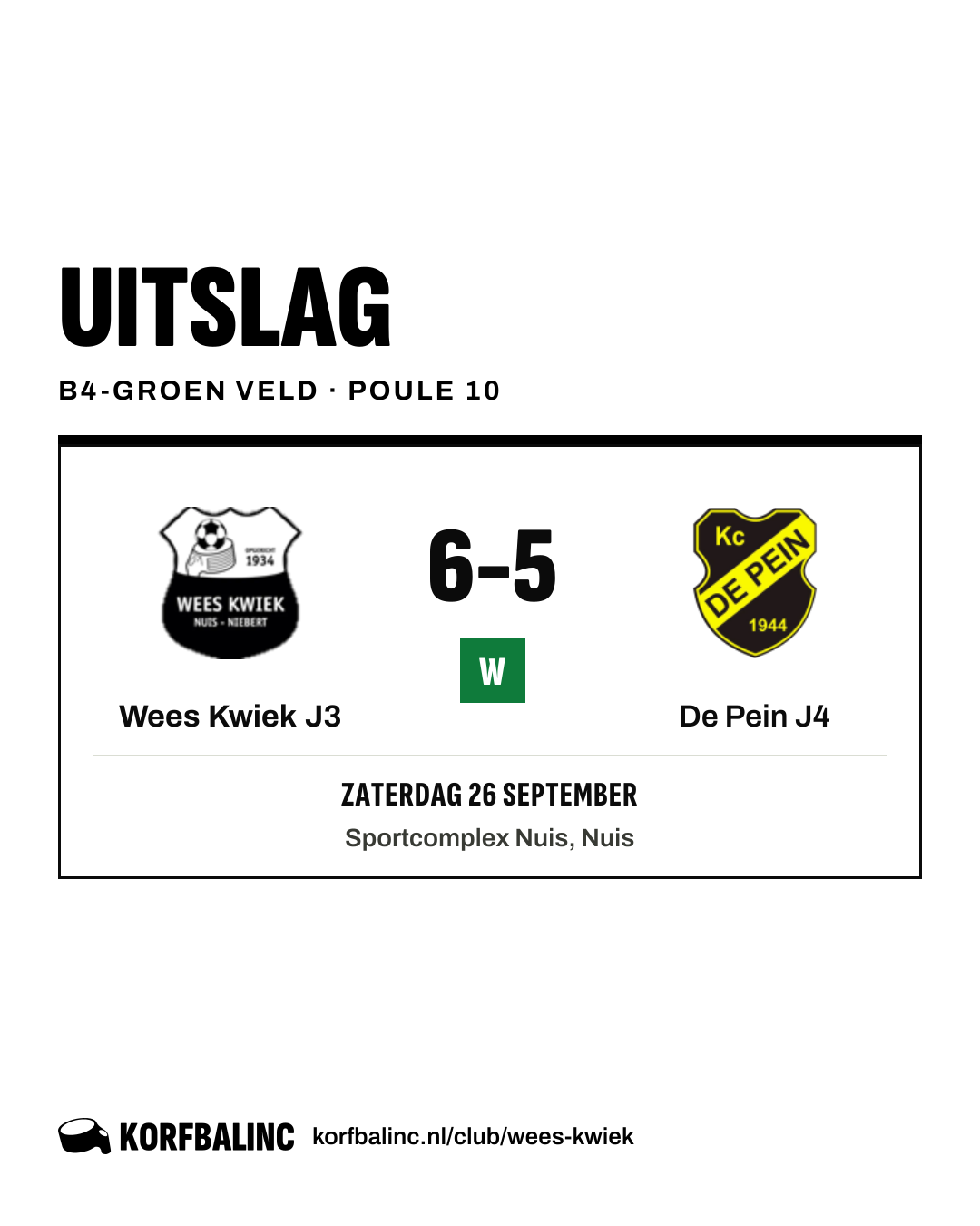 Wees Kwiek J3 - De Pein J4