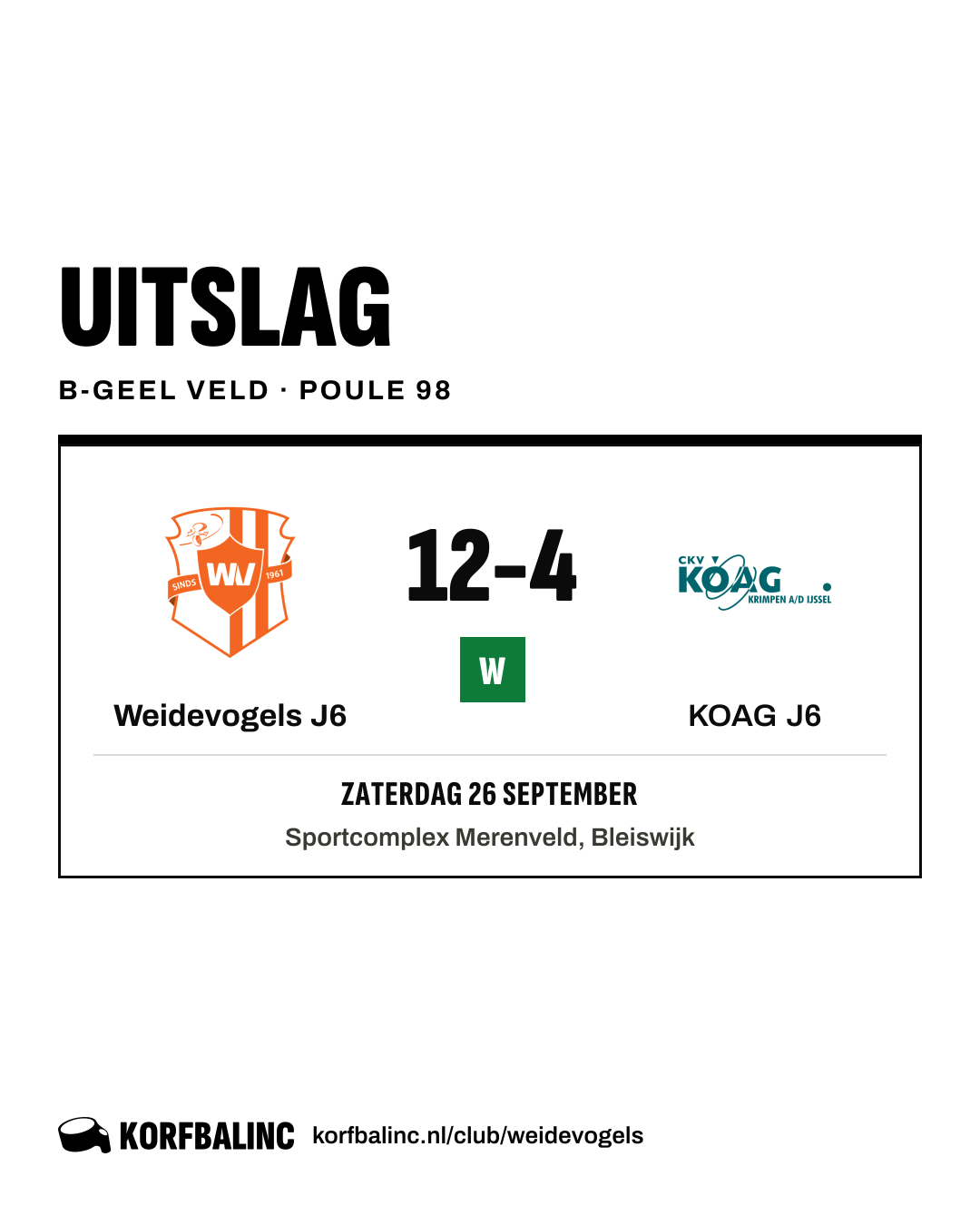 Weidevogels J6 - KOAG J6