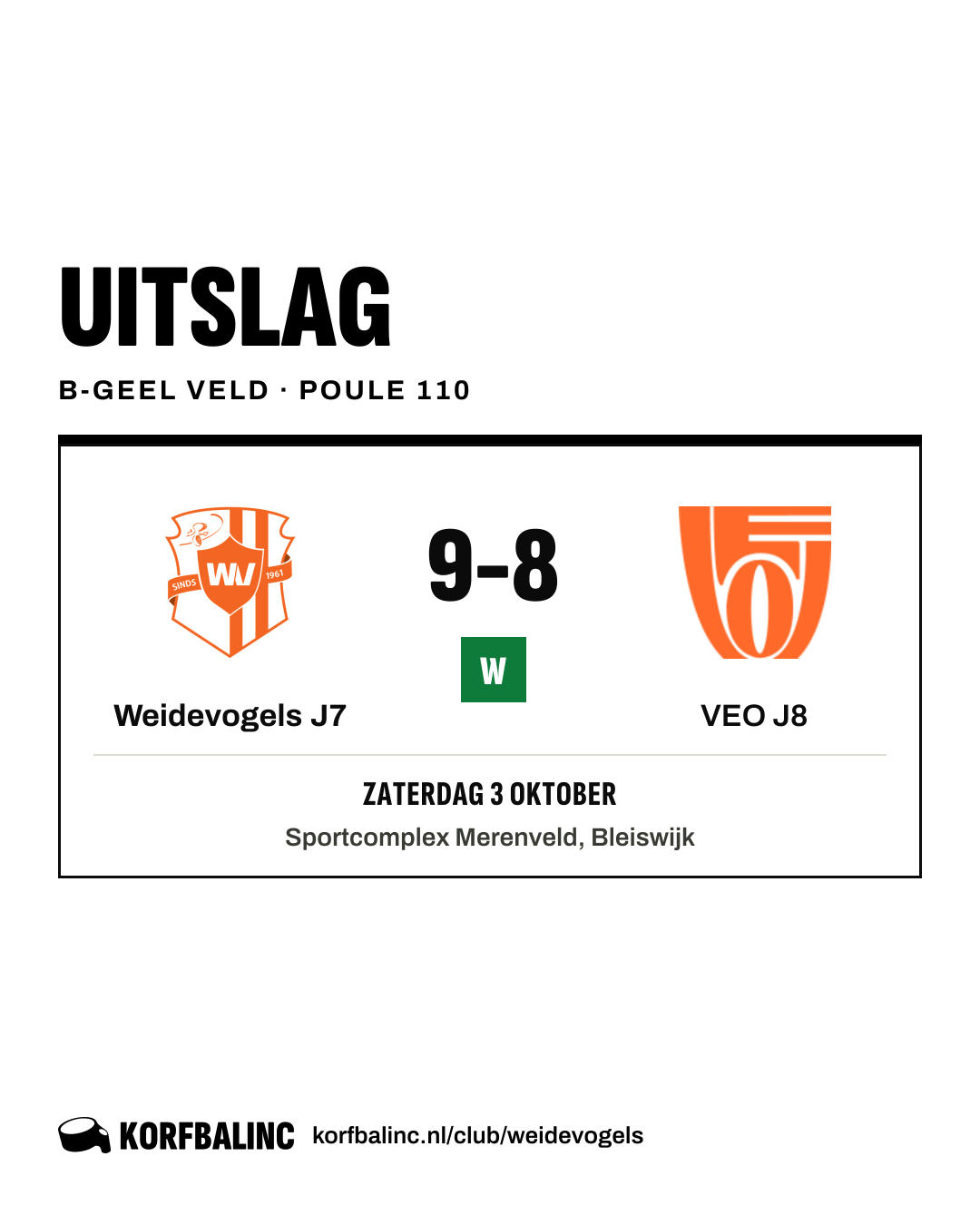 Weidevogels J7 - VEO J8
