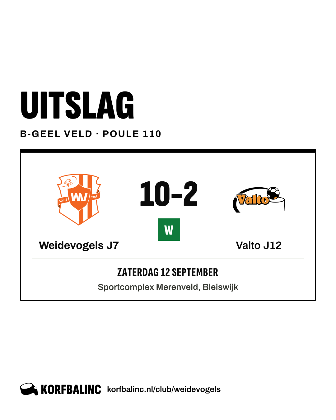 Weidevogels J7 - Valto J12