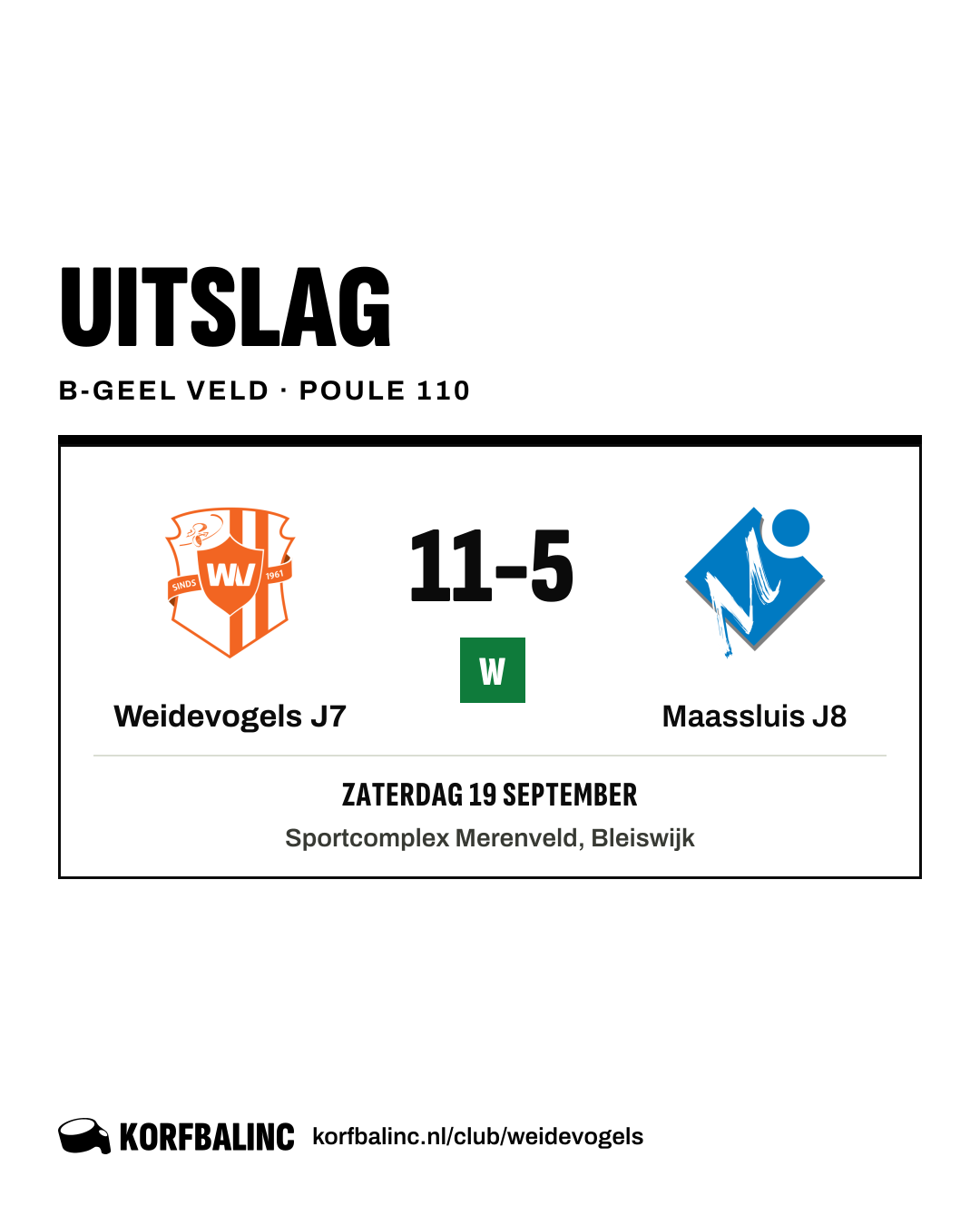 Weidevogels J7 - Maassluis J8