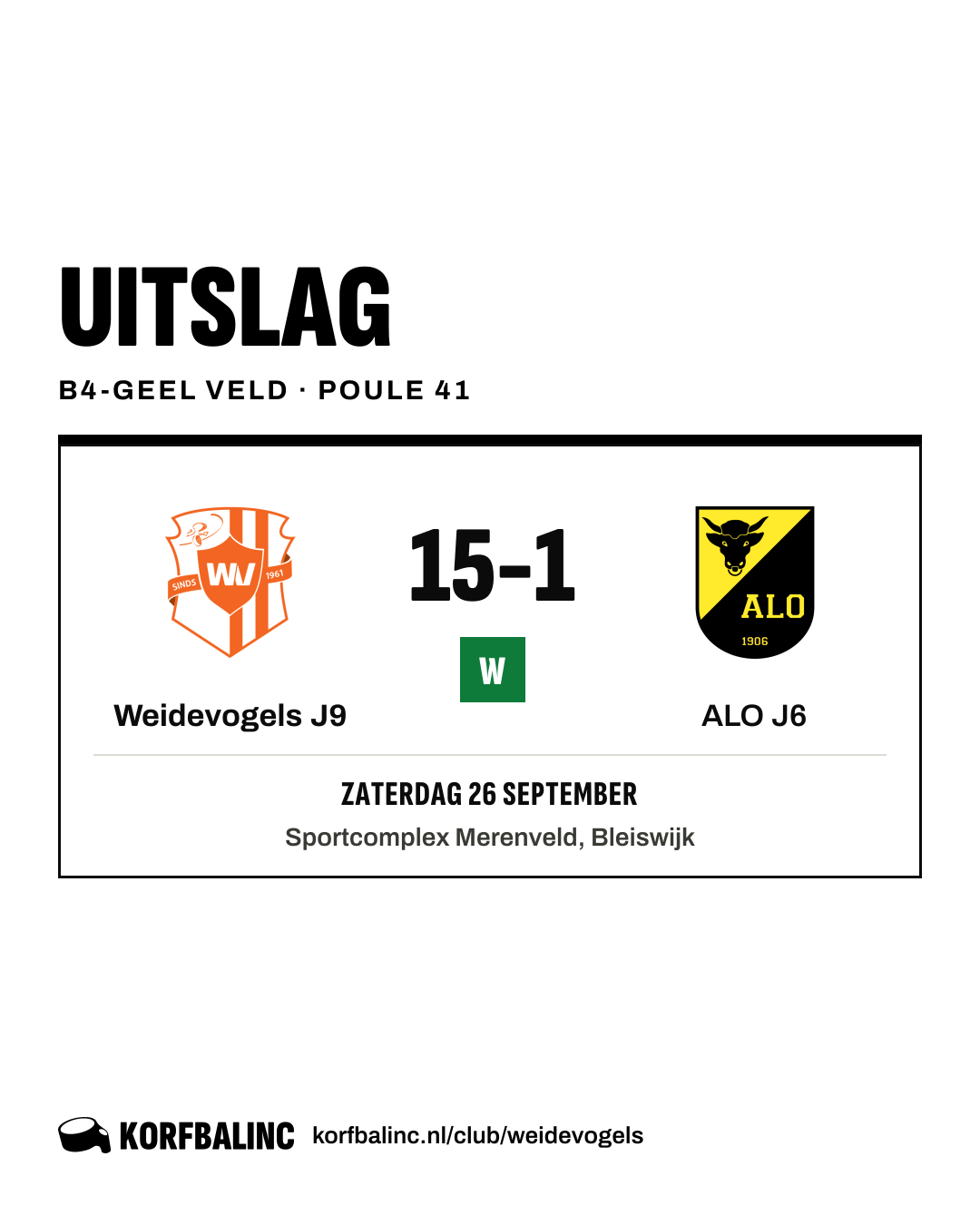 Weidevogels J9 - ALO J6