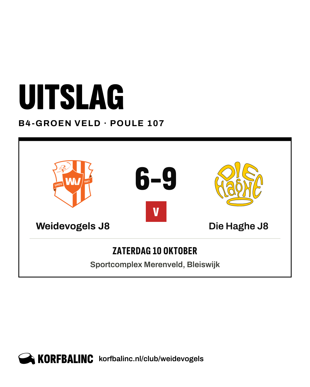 Weidevogels J8 - Die Haghe J8