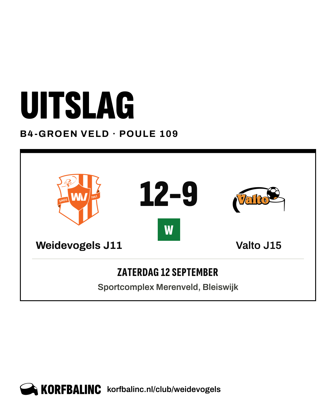 Weidevogels J11 - Valto J15