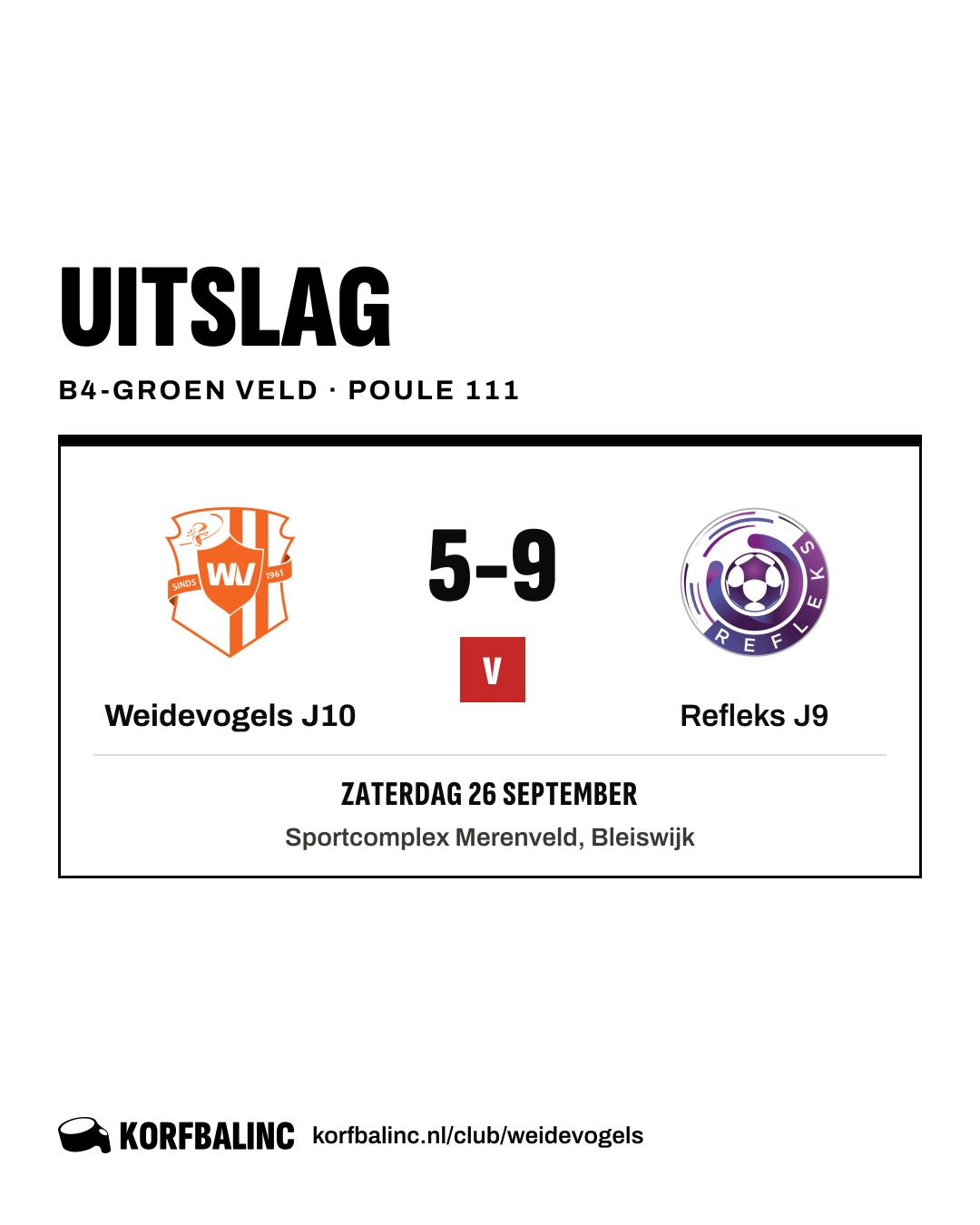 Weidevogels J10 - Refleks J9