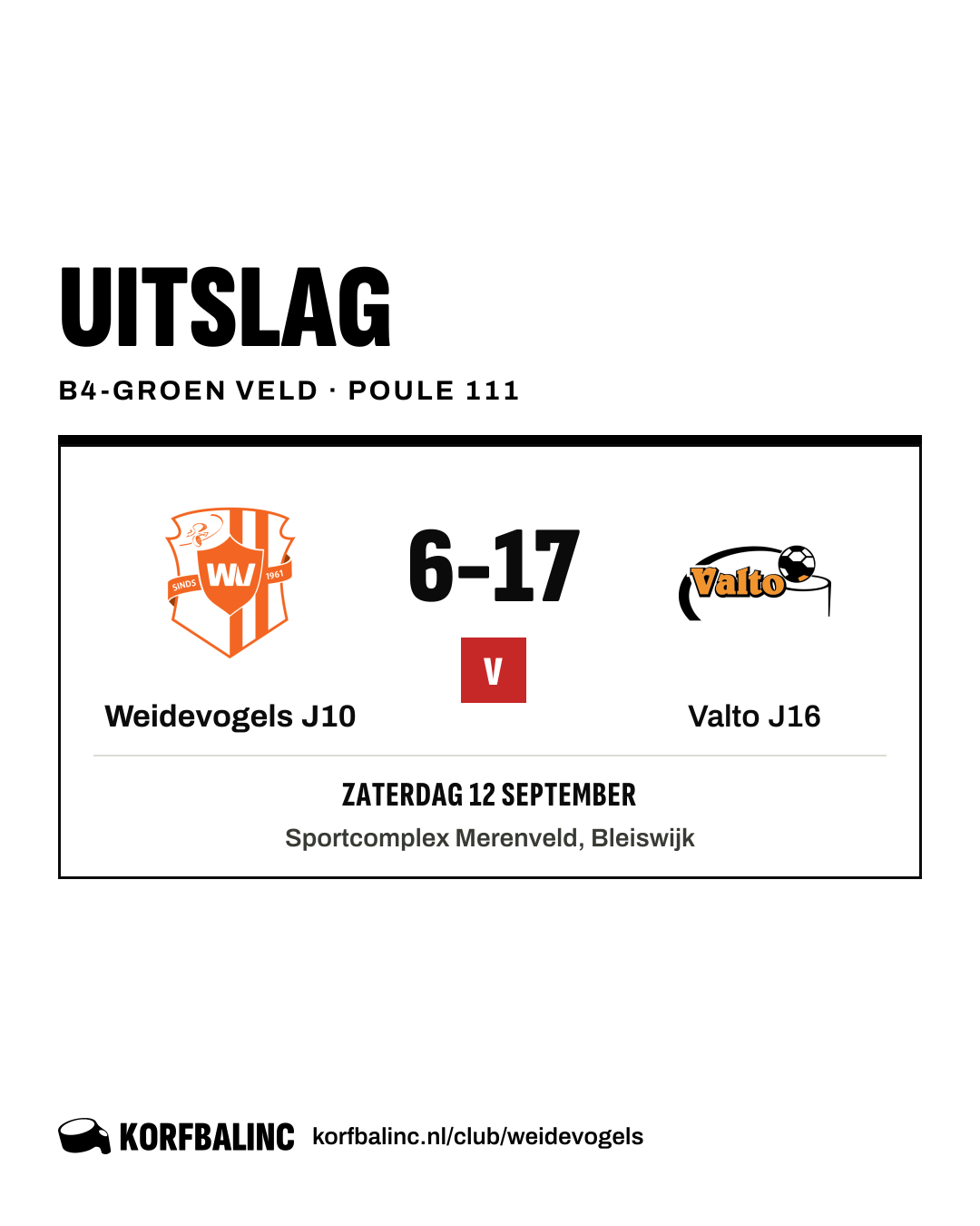 Weidevogels J10 - Valto J16