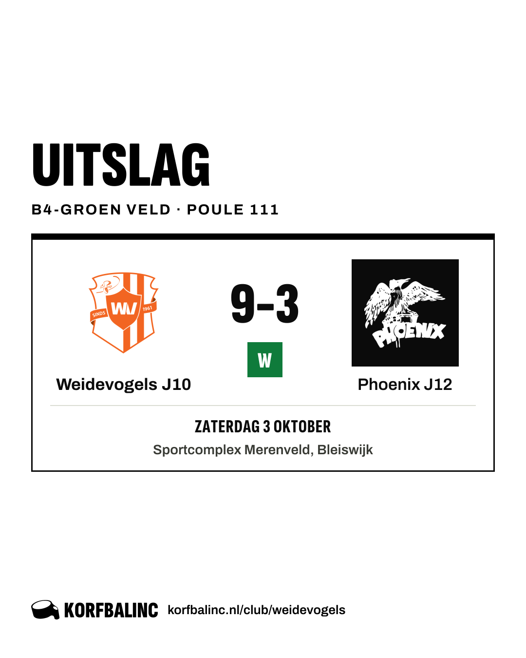 Weidevogels J10 - Phoenix J12