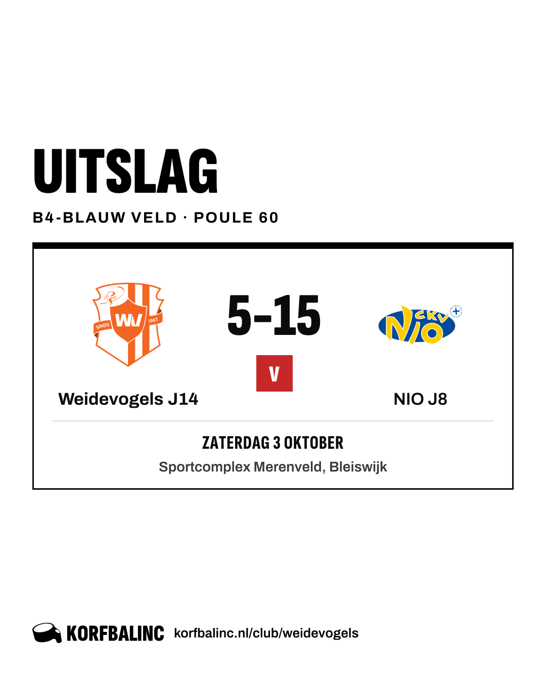 Weidevogels J14 - NIO J8