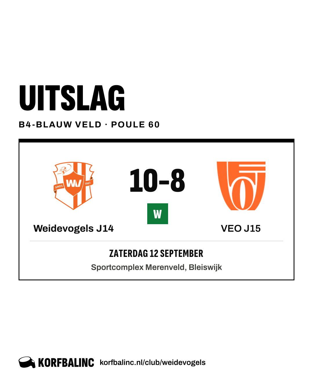 Weidevogels J14 - VEO J15