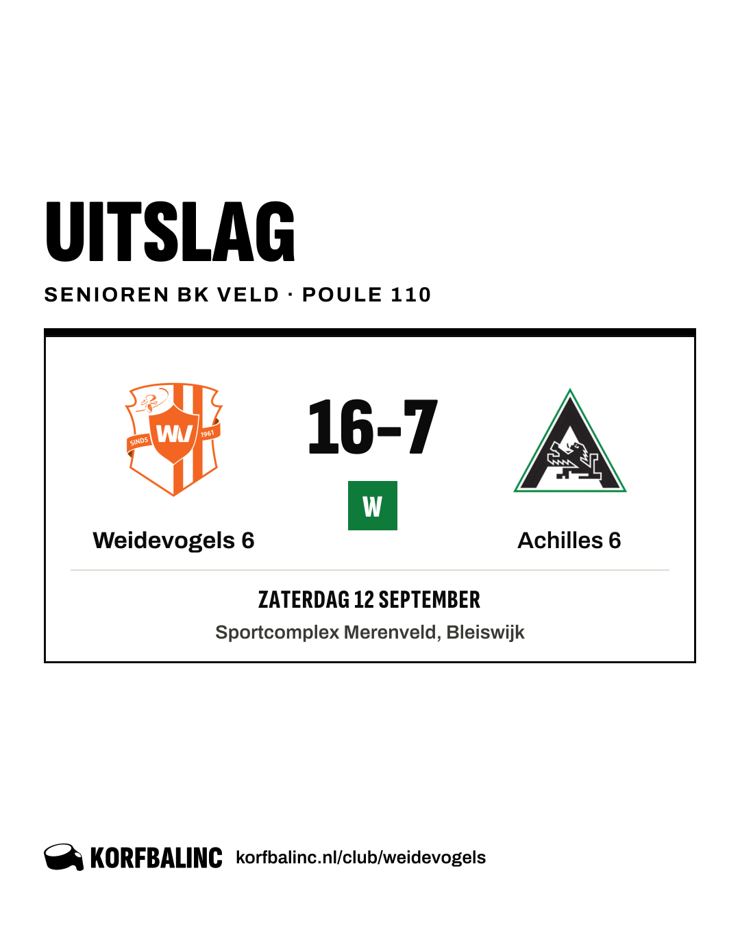 Weidevogels 6 - Achilles 6