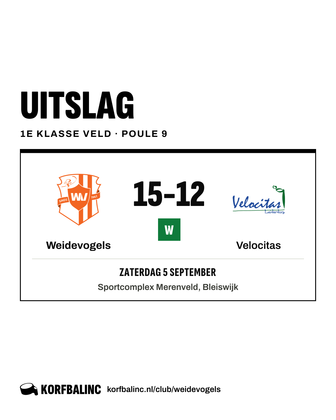 Weidevogels - Velocitas