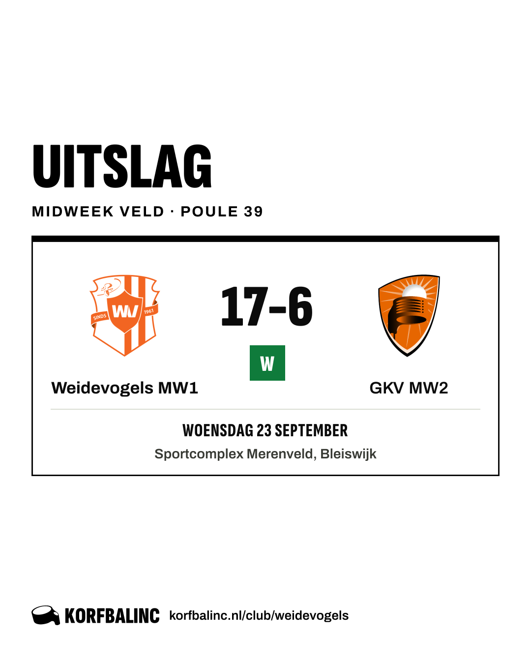 Weidevogels MW1 - GKV MW2
