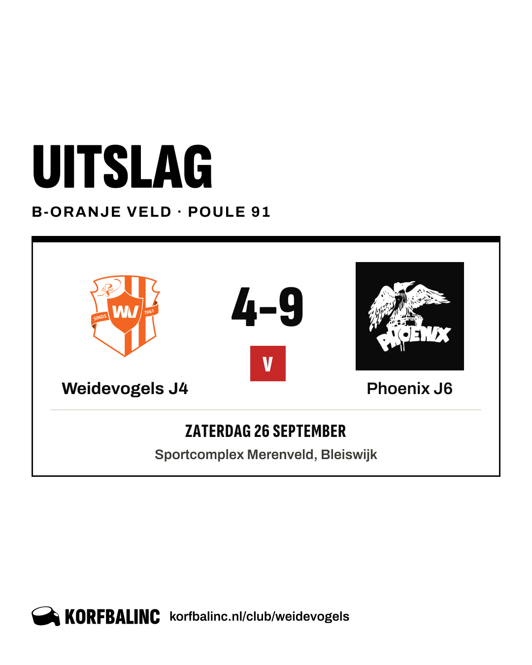 Weidevogels J4 - Phoenix J6