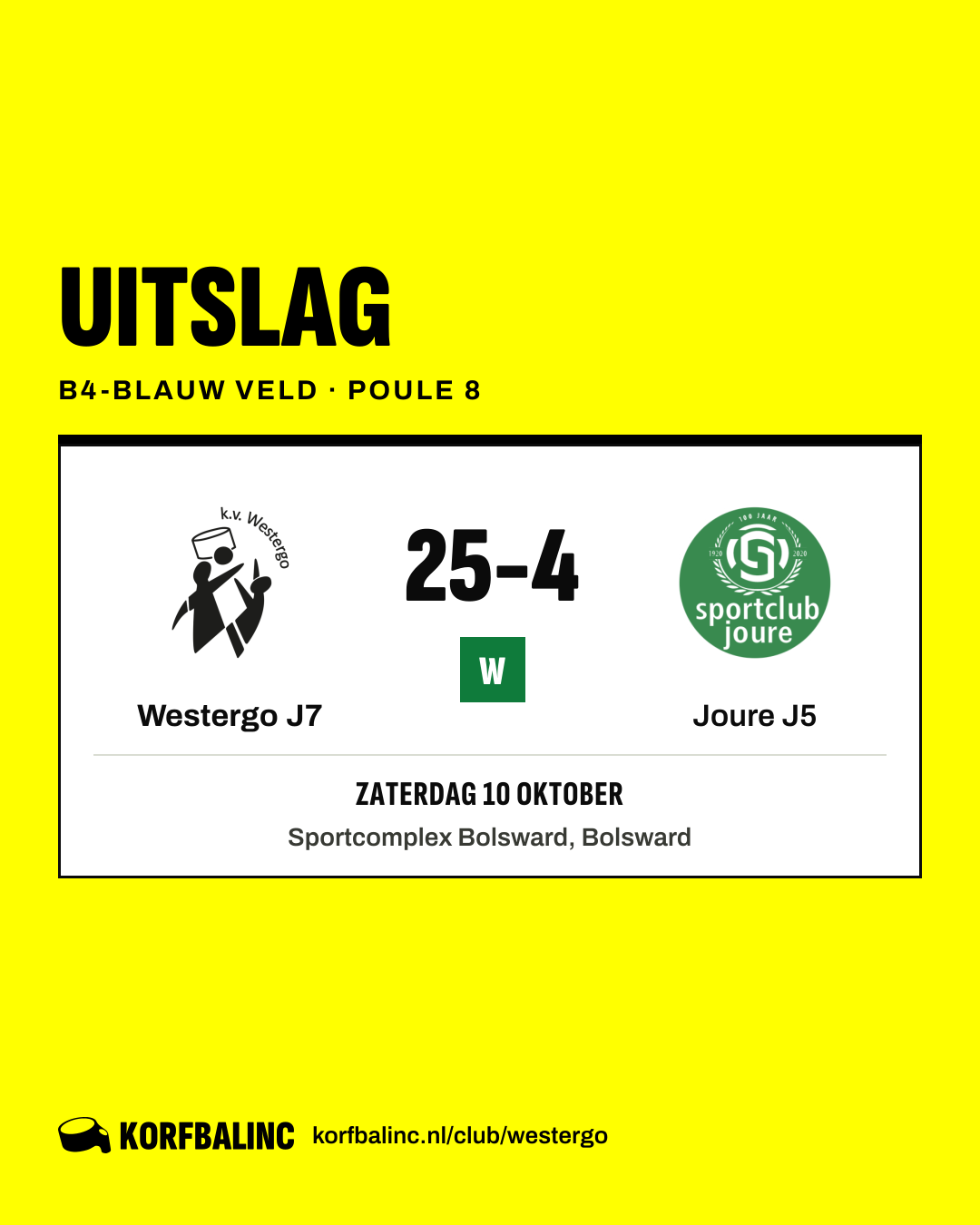 Westergo J7 - Joure J5