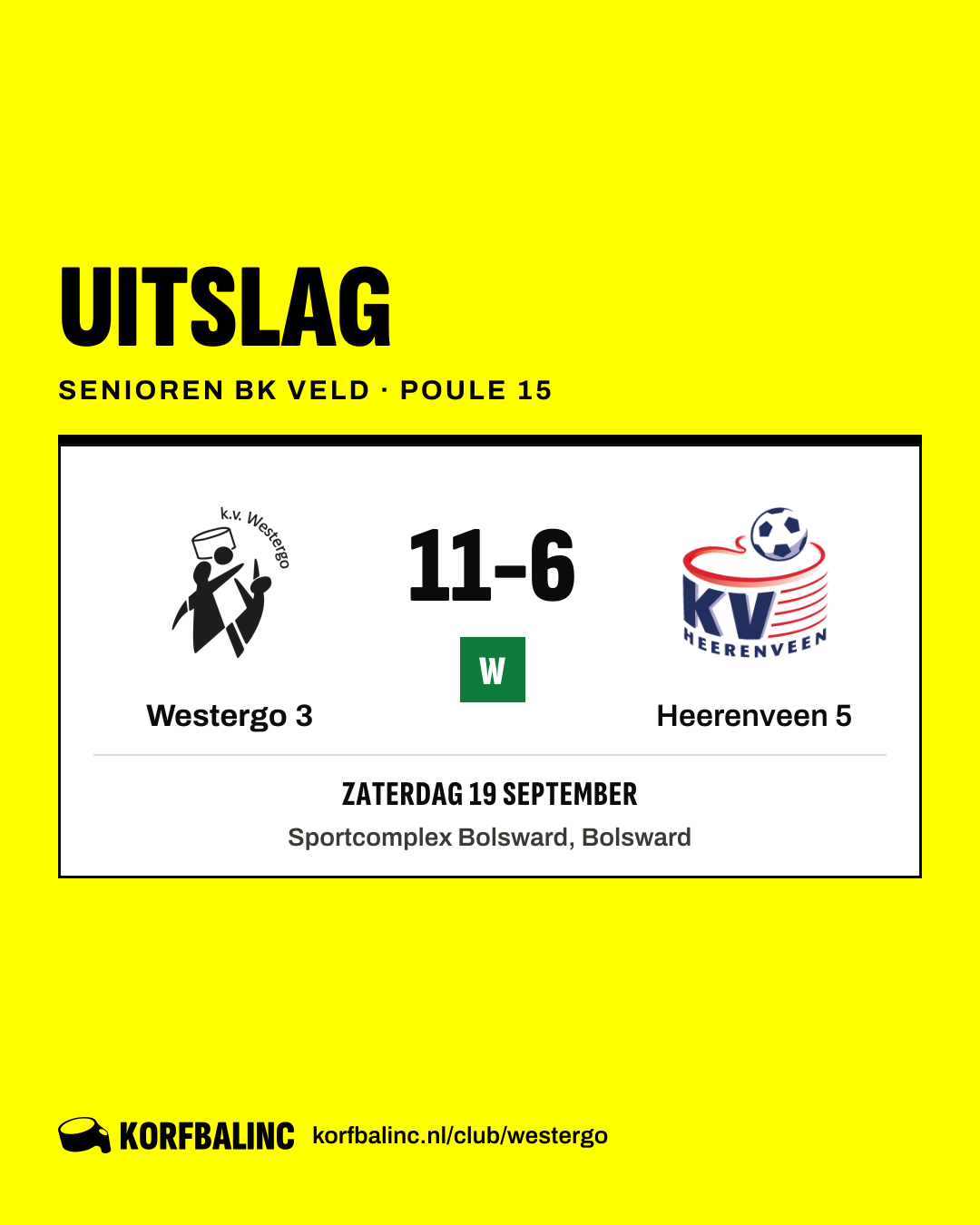 Westergo 3 - Heerenveen 5