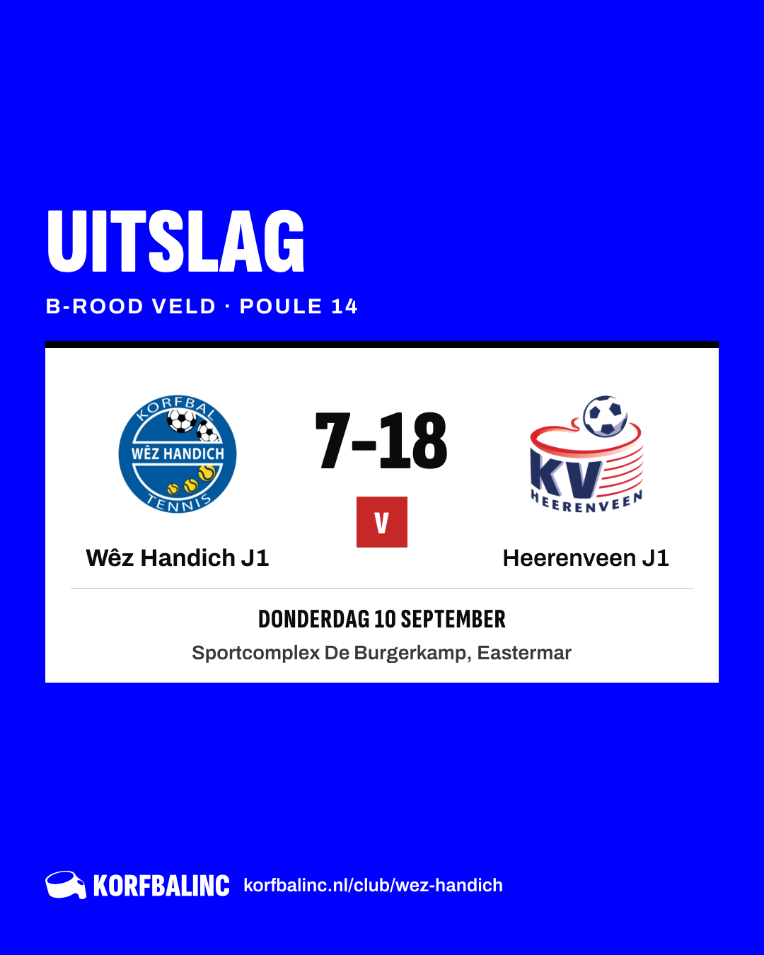 Wêz Handich J1 - Heerenveen J1