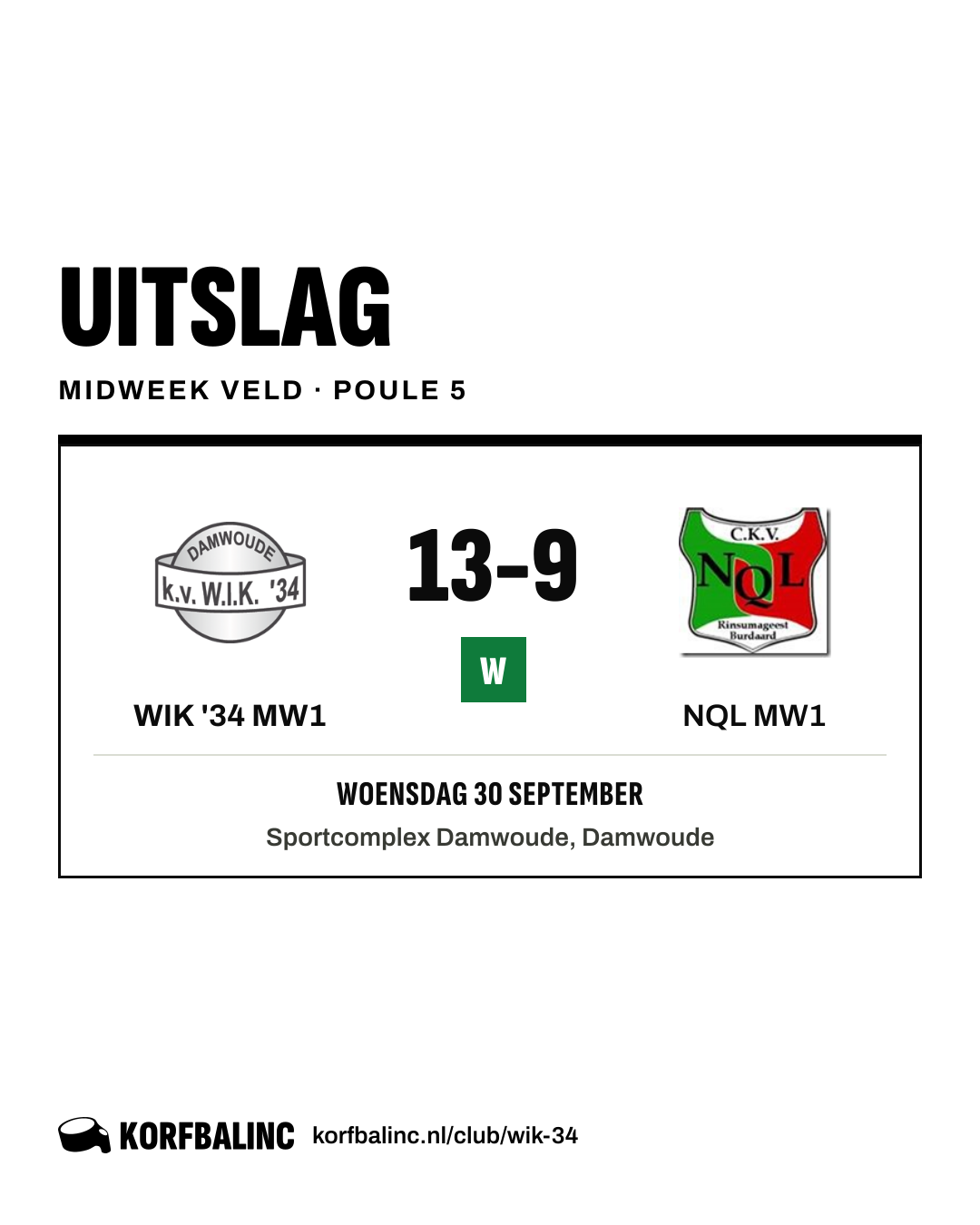 WIK '34 MW1 - NQL MW1