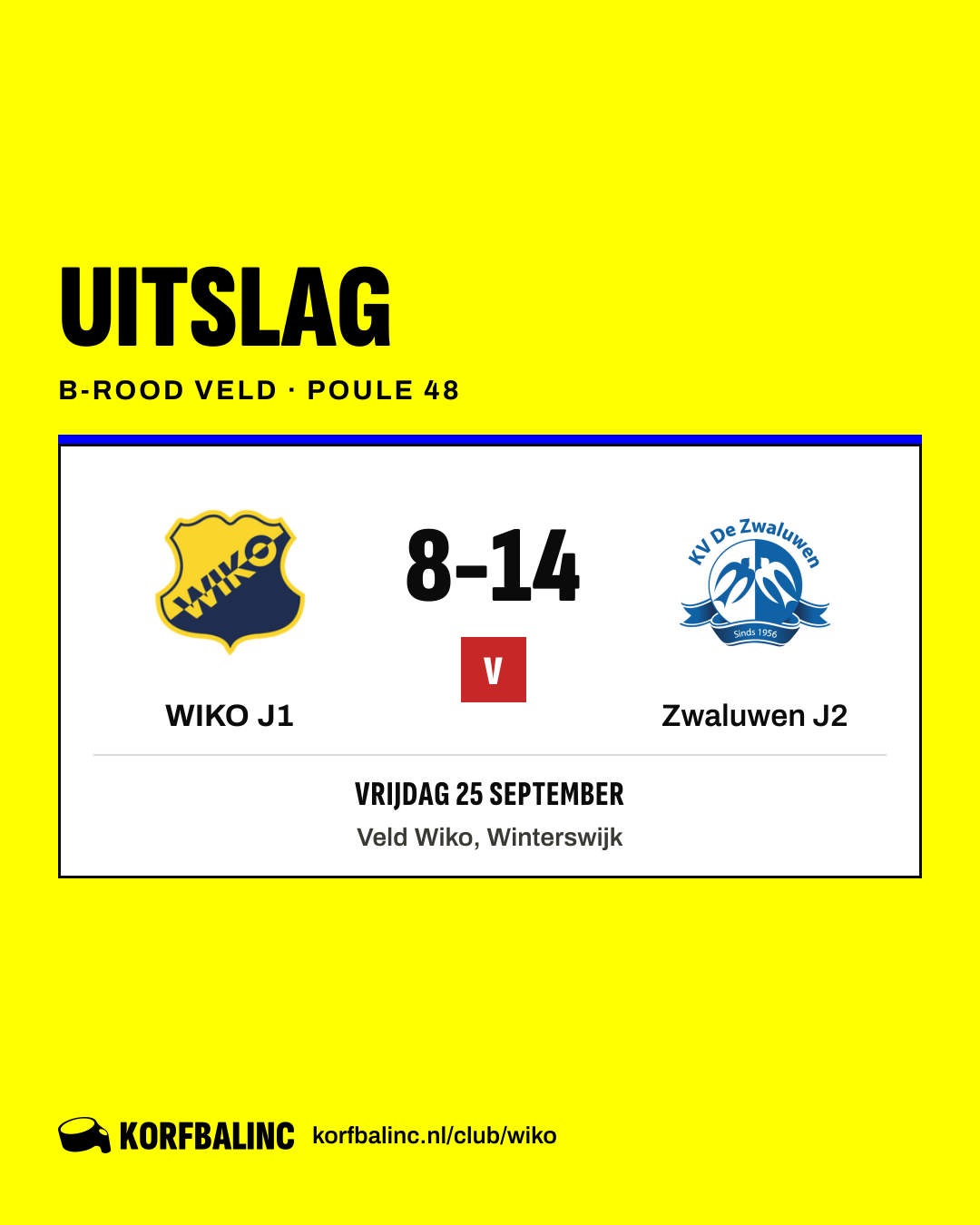 WIKO J1 - Zwaluwen J2