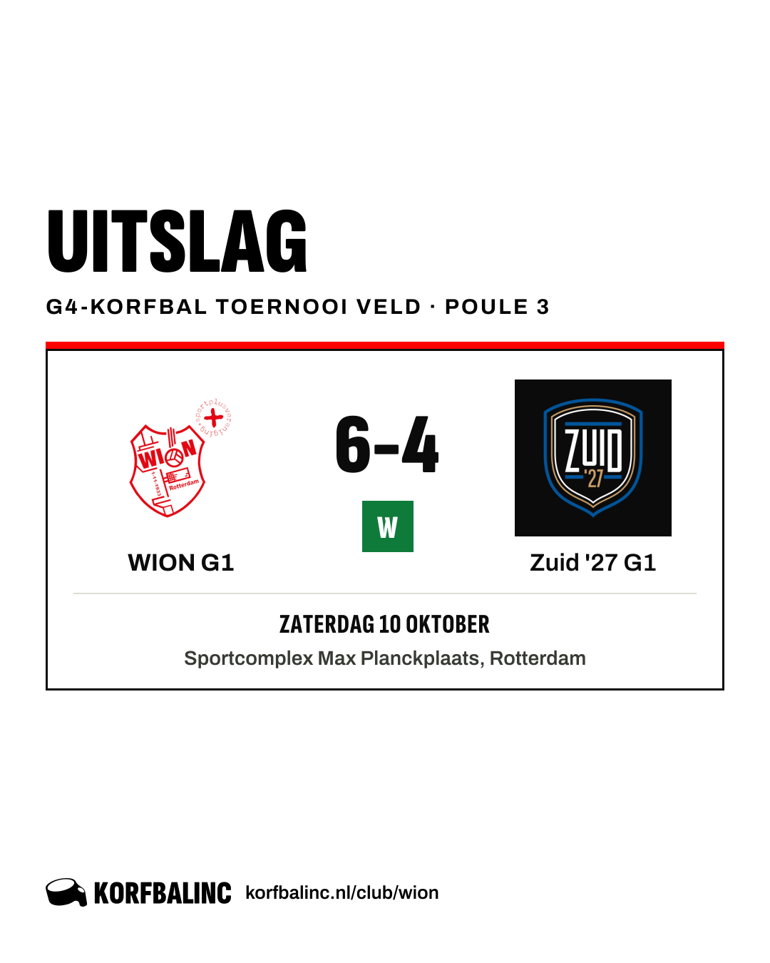 WION G1 - Zuid '27 G1