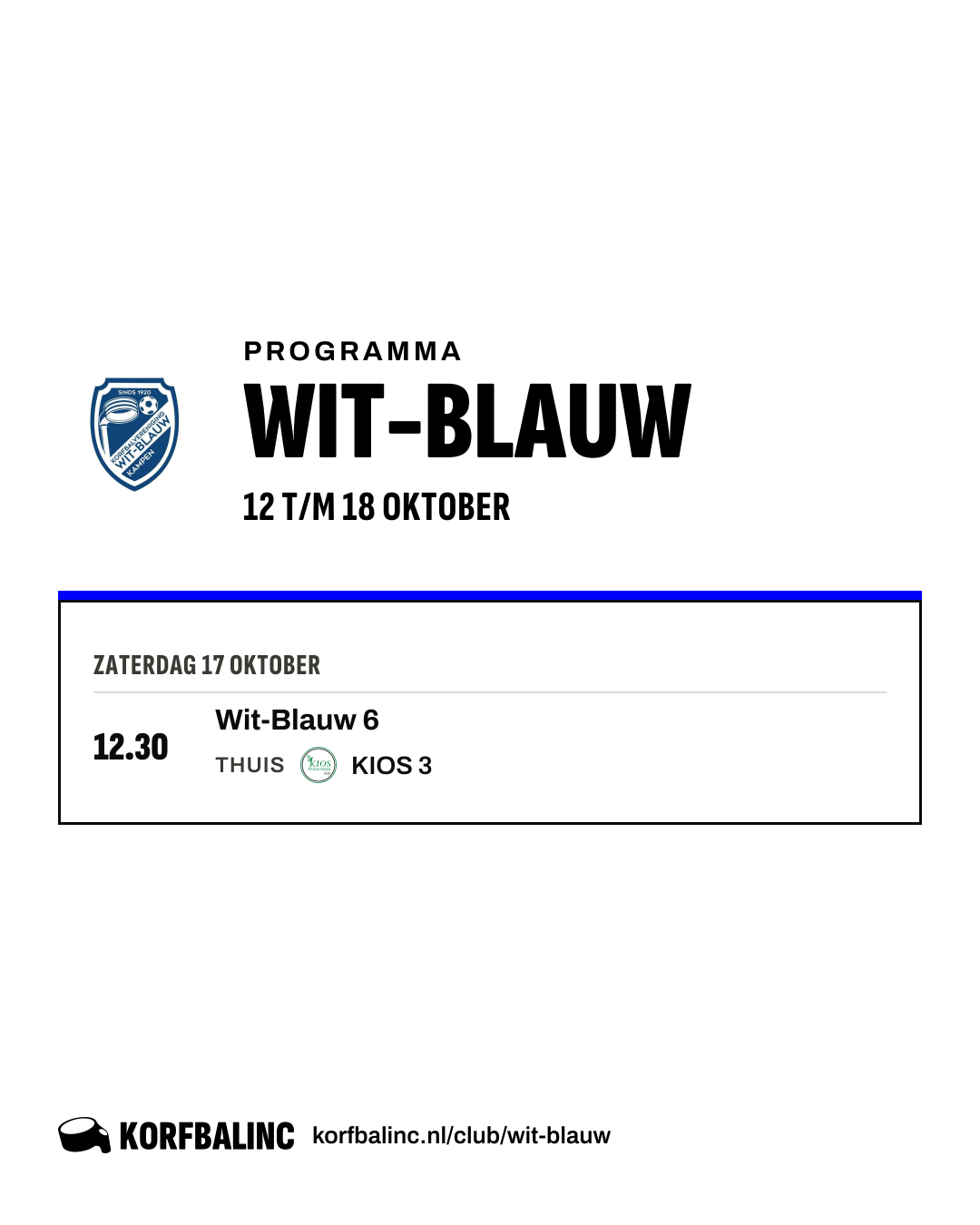 Uitslagen Wit-Blauw