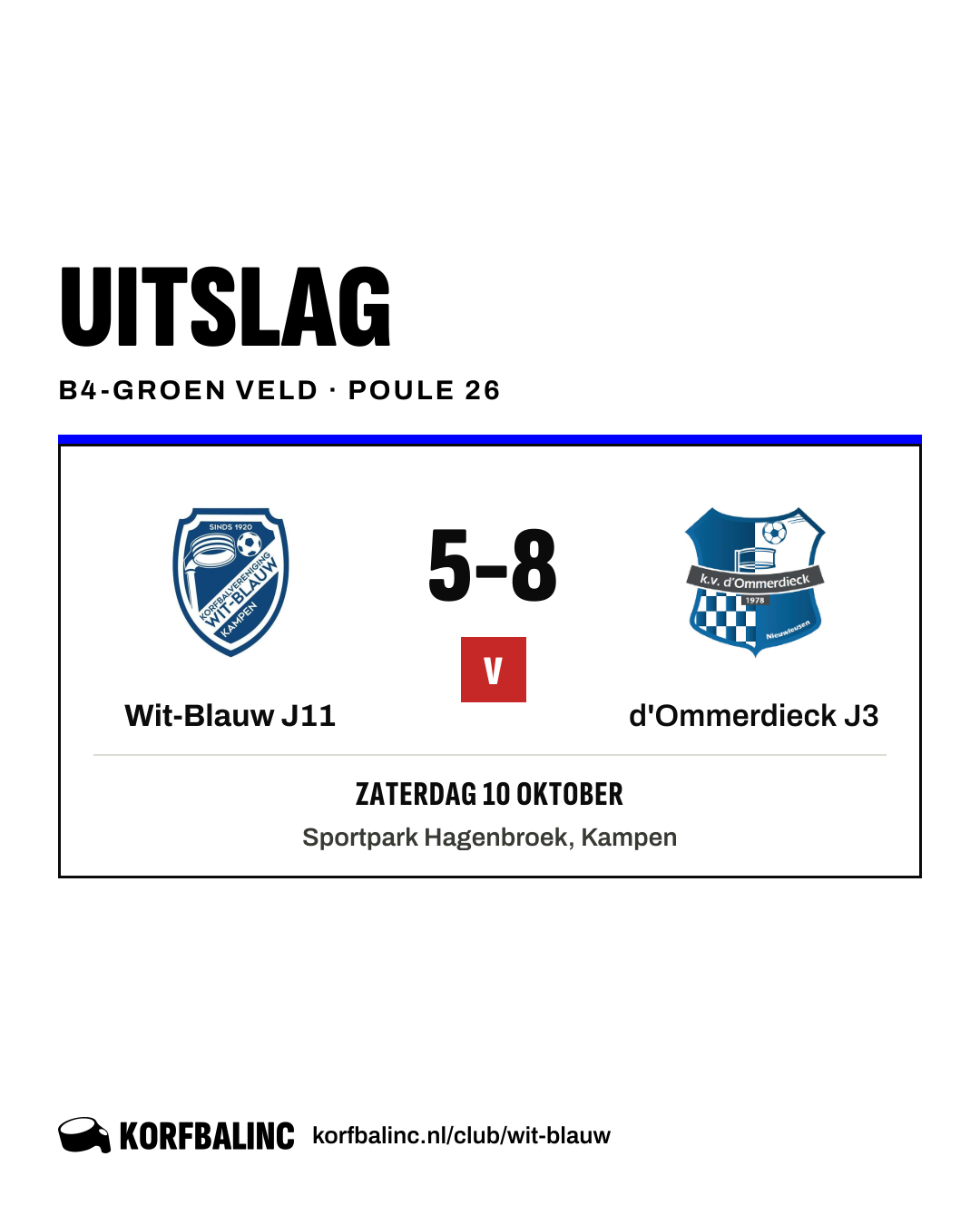 Wit-Blauw J11 - d'Ommerdieck J3