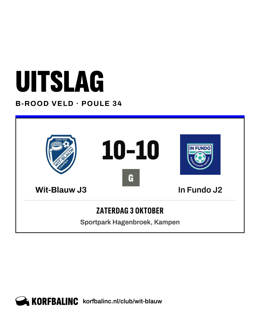 Wit-Blauw J3 - In Fundo J2
