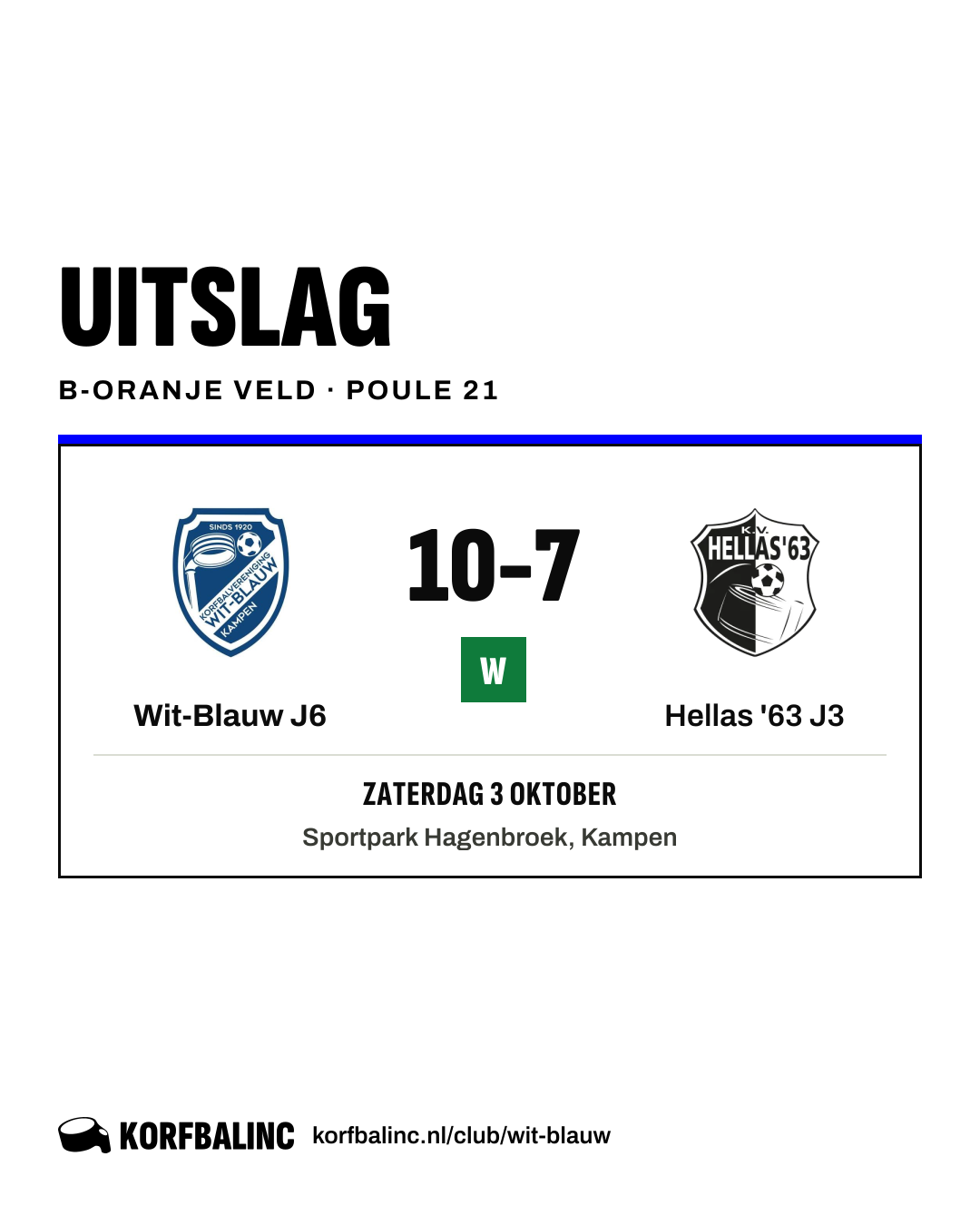 Wit-Blauw J6 - Hellas '63 J3