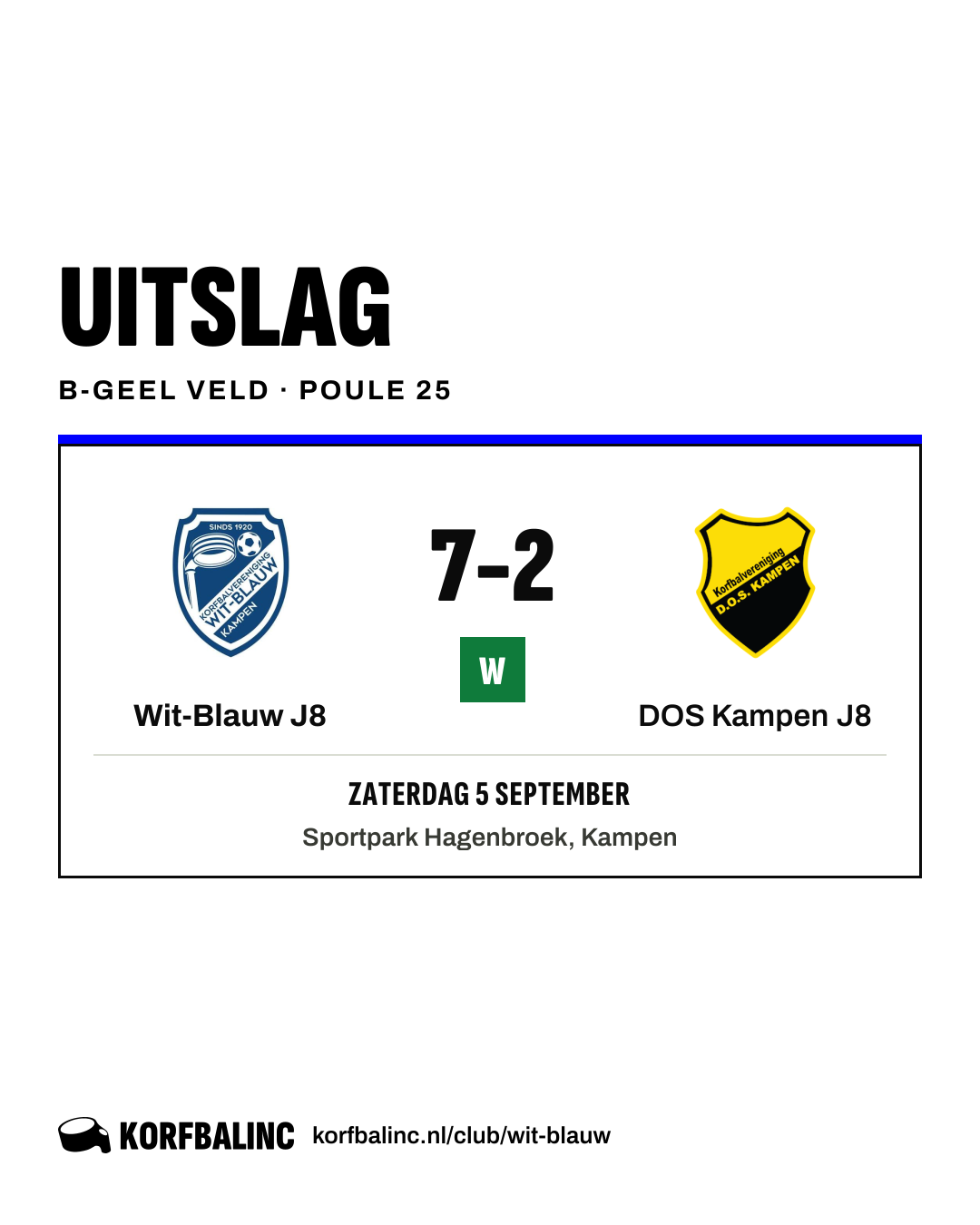 Wit-Blauw J8 - DOS Kampen J8