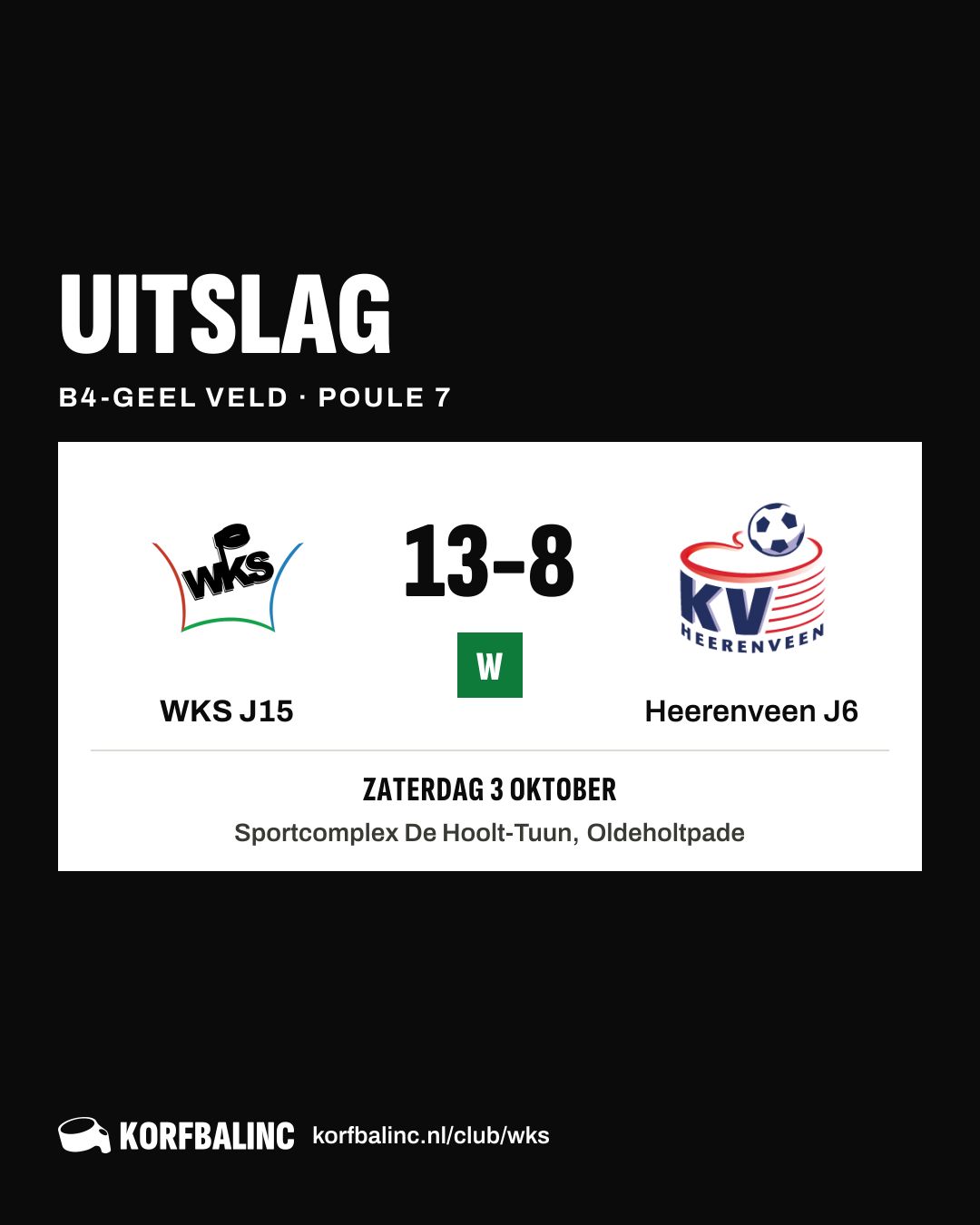 WKS J15 - Heerenveen J6