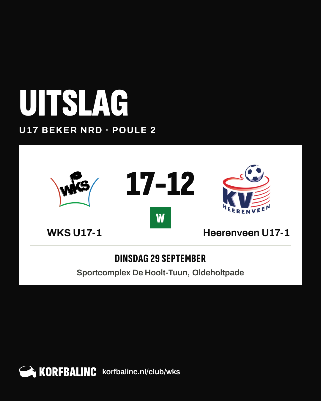 WKS U17-1 - Heerenveen U17-1