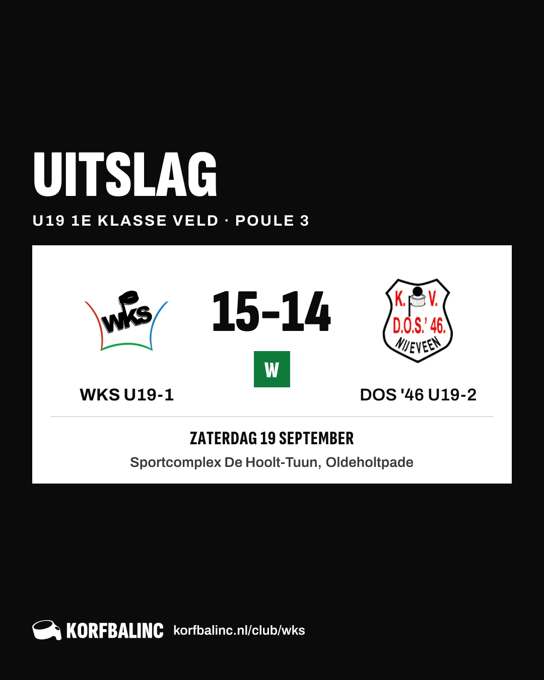 WKS U19-1 - DOS '46 U19-2
