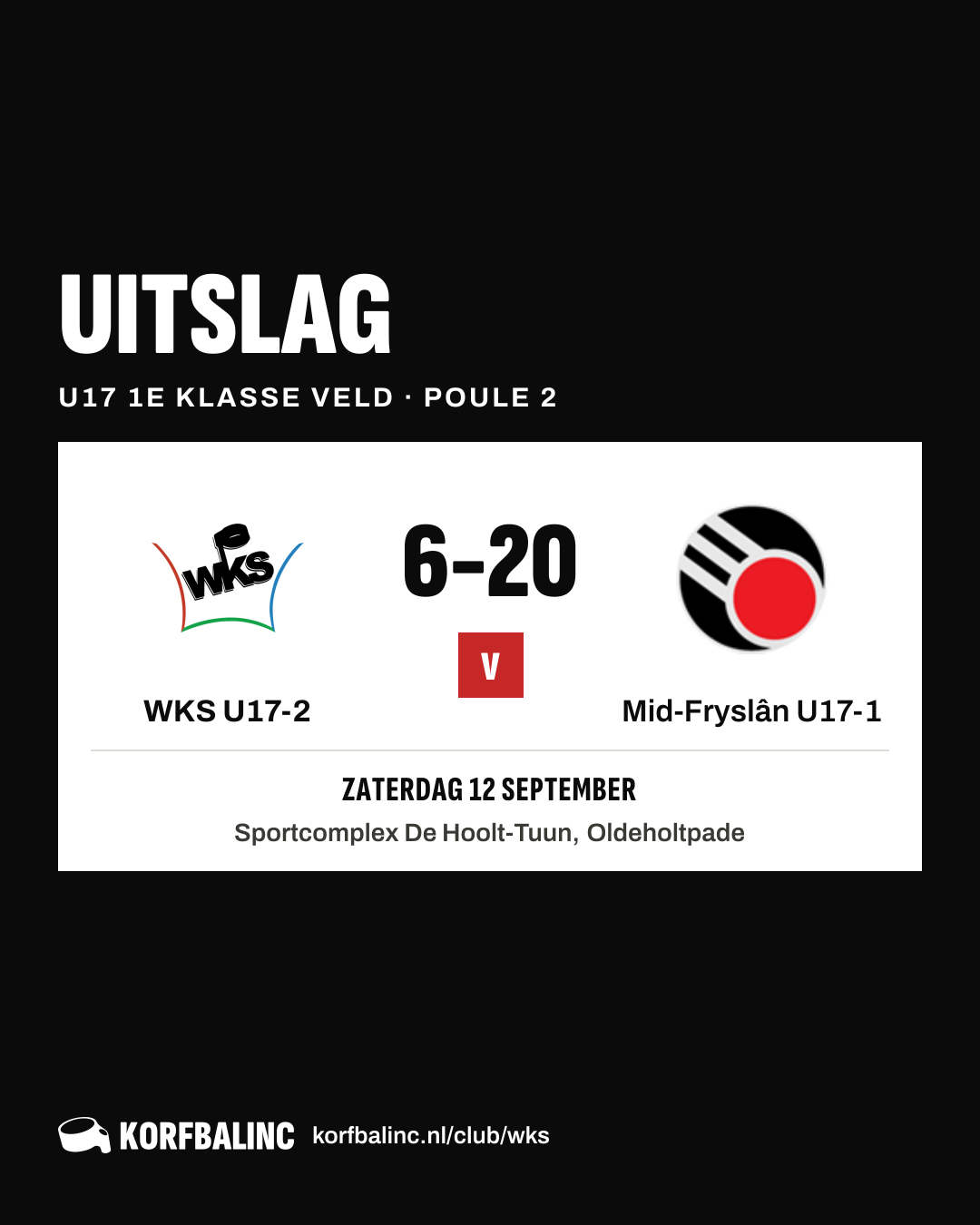 WKS U17-2 - Mid-Fryslân U17-1