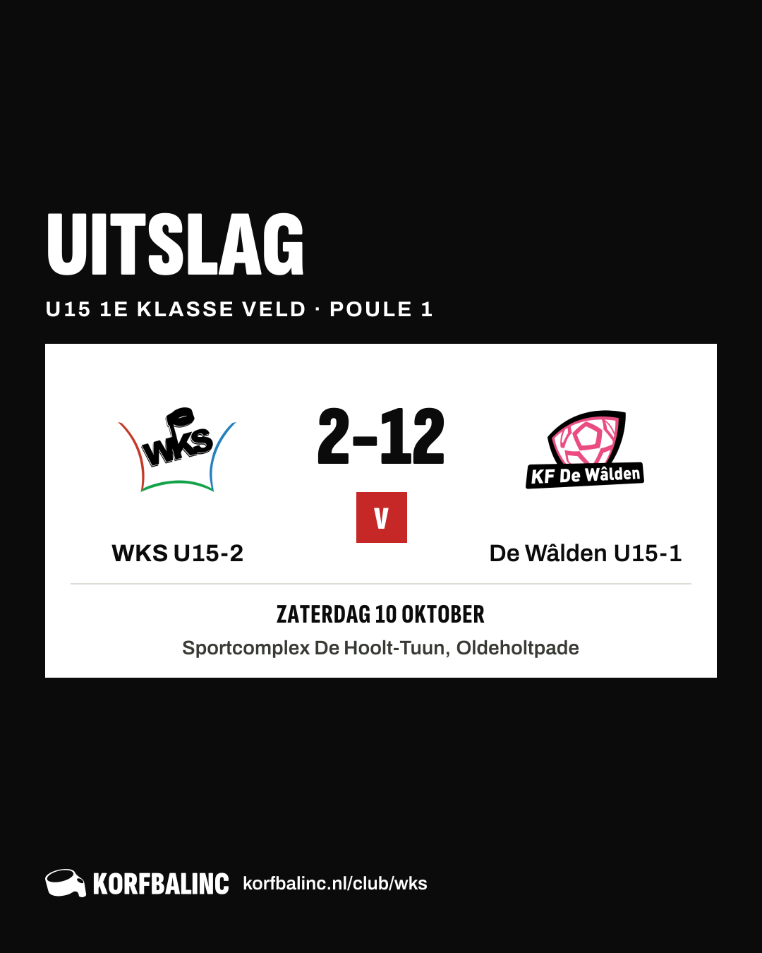 WKS U15-2 - De Wâlden U15-1