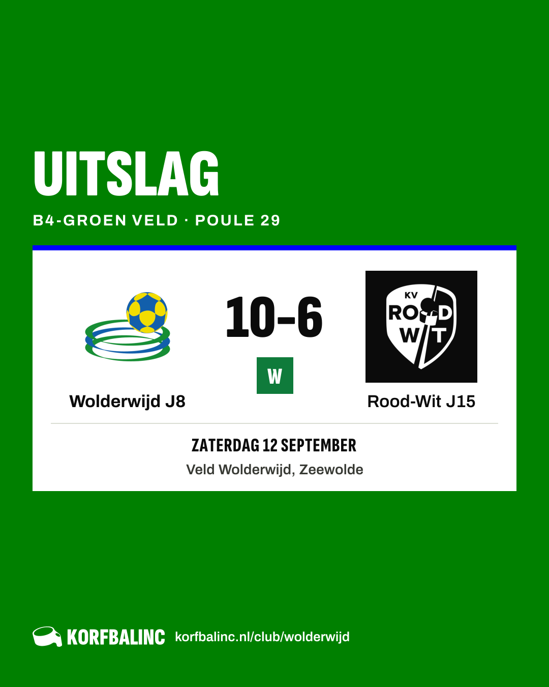 Wolderwijd J8 - Rood-Wit J15