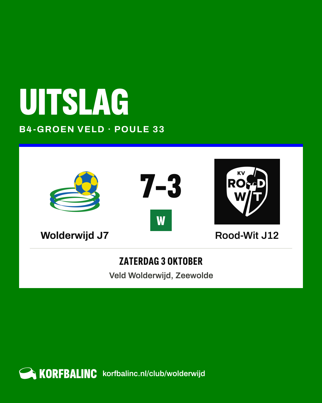 Wolderwijd J7 - Rood-Wit J12