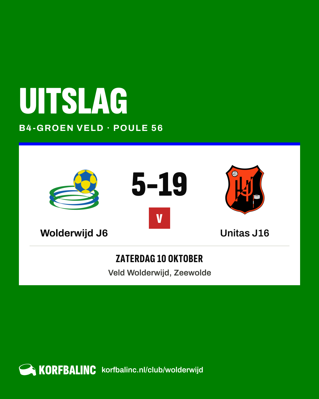 Wolderwijd J6 - Unitas J16