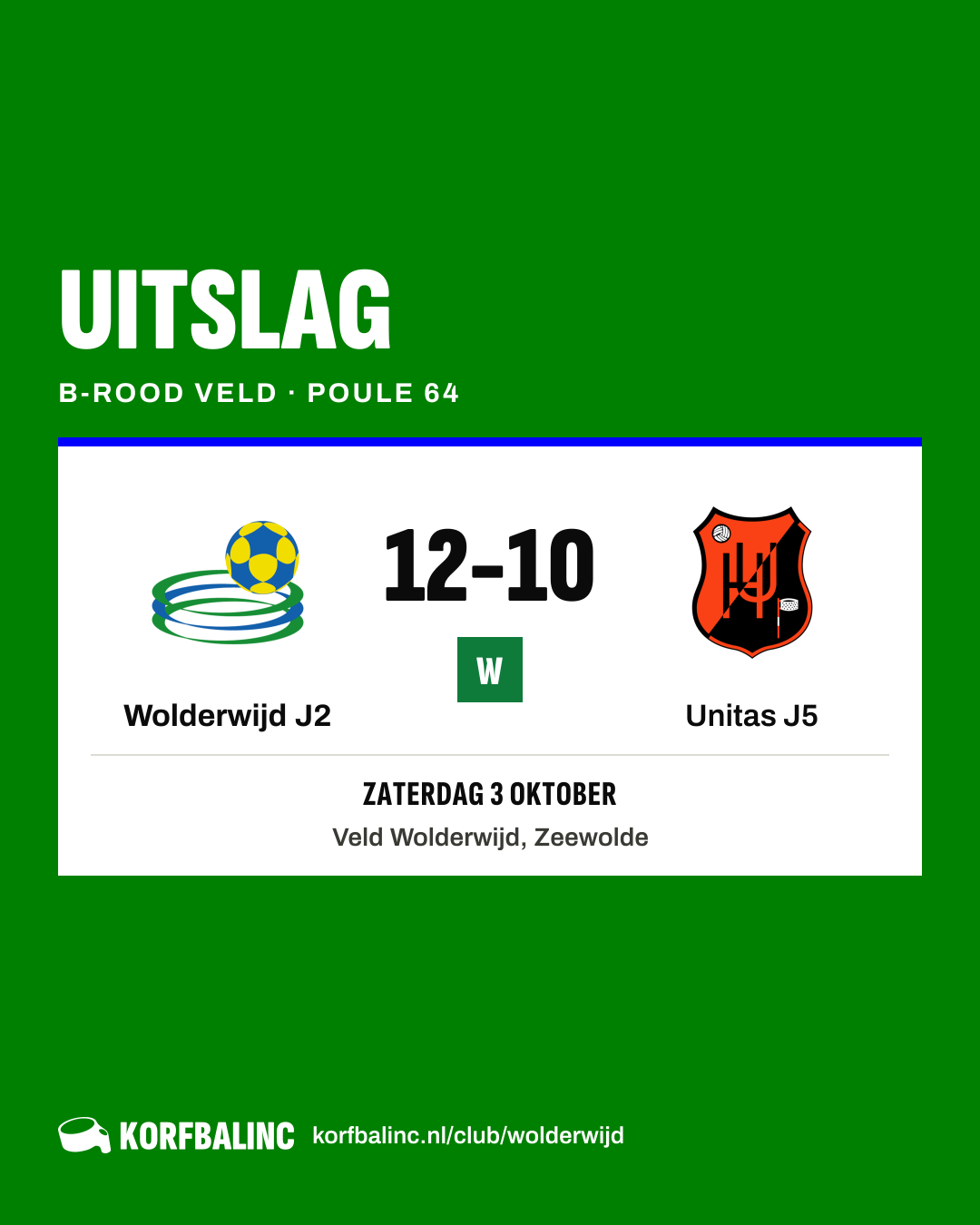 Wolderwijd J2 - Unitas J5