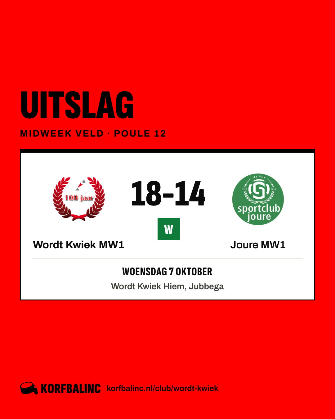 Wordt Kwiek MW1 - Joure MW1