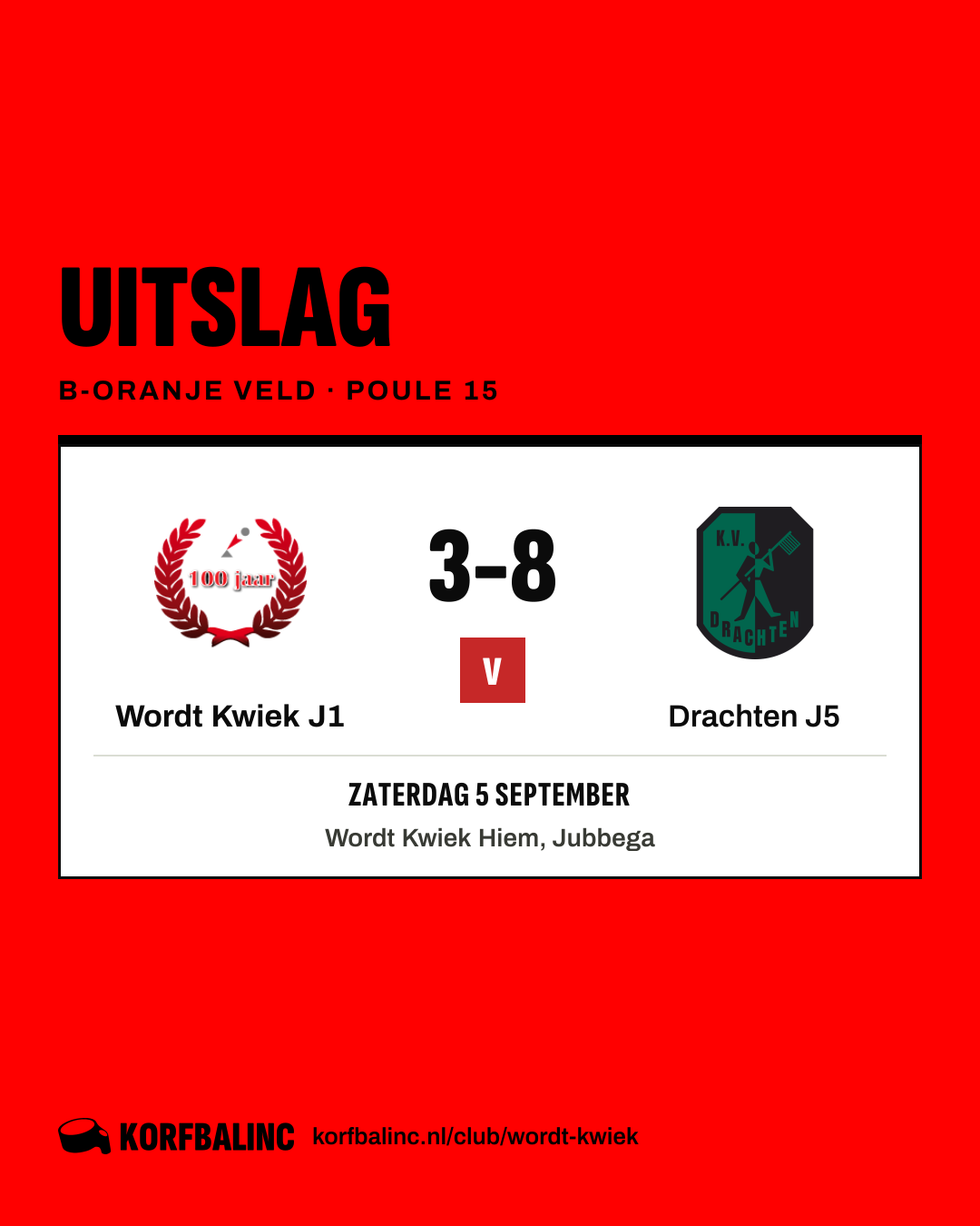 Wordt Kwiek J1 - Drachten J5