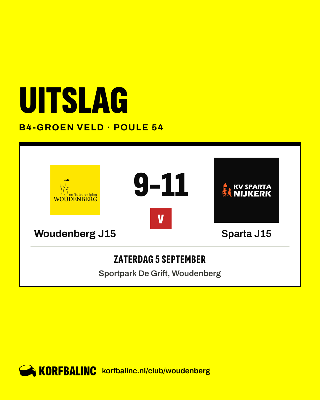 Woudenberg J15 - Sparta J15