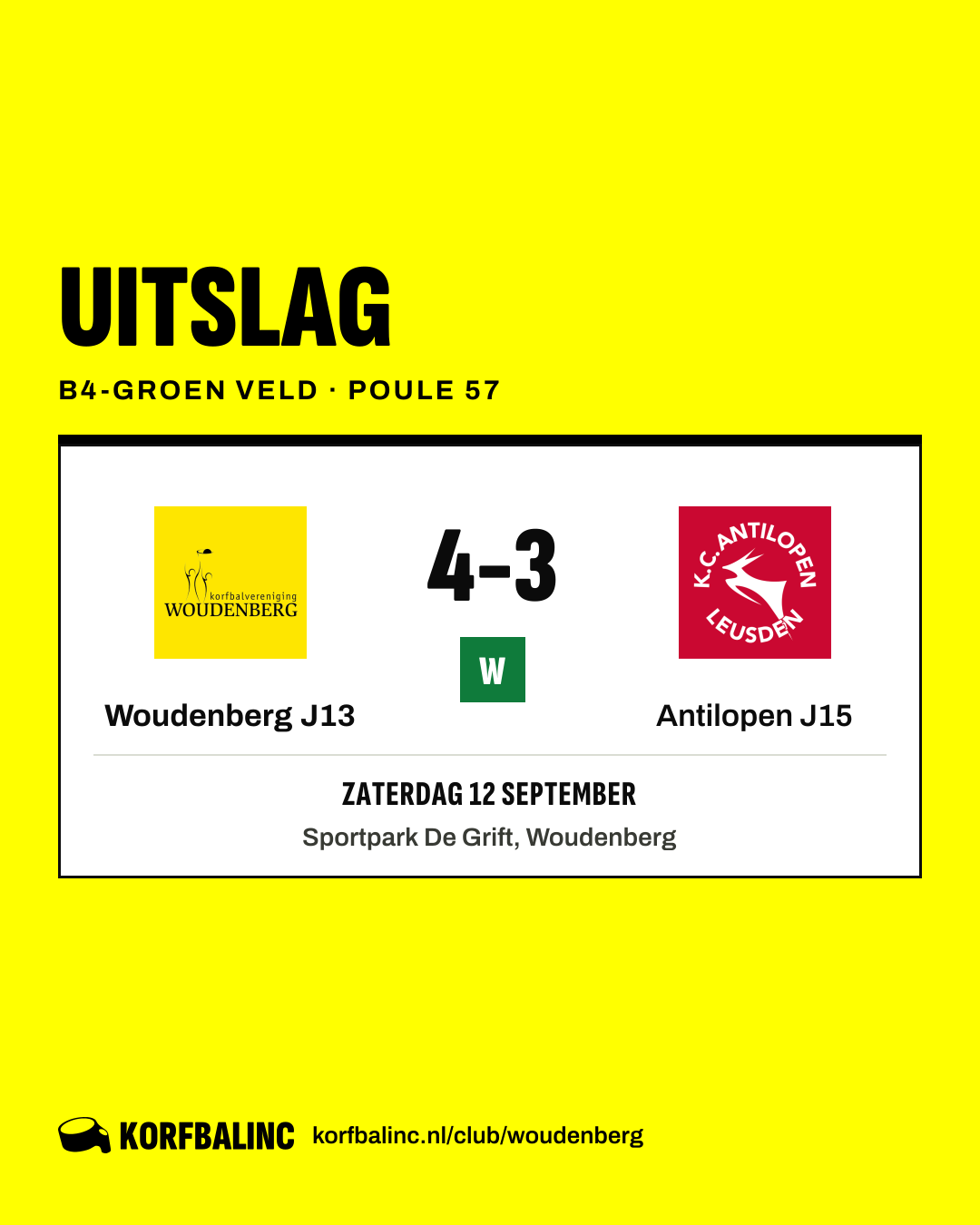 Woudenberg J13 - Antilopen J15