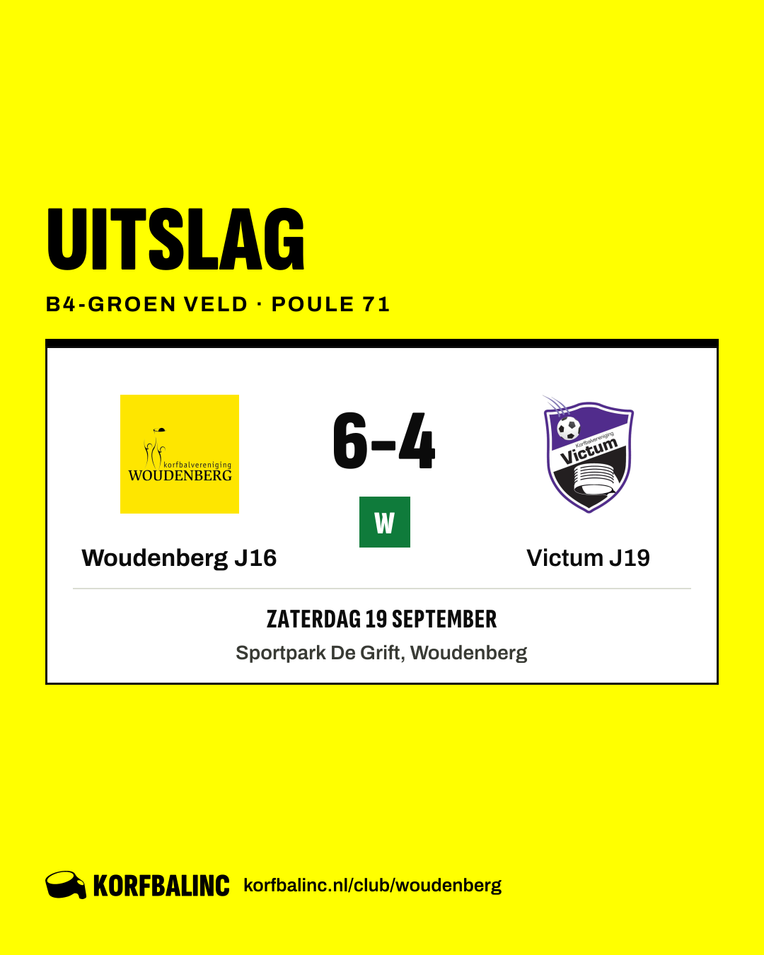 Woudenberg J16 - Victum J19