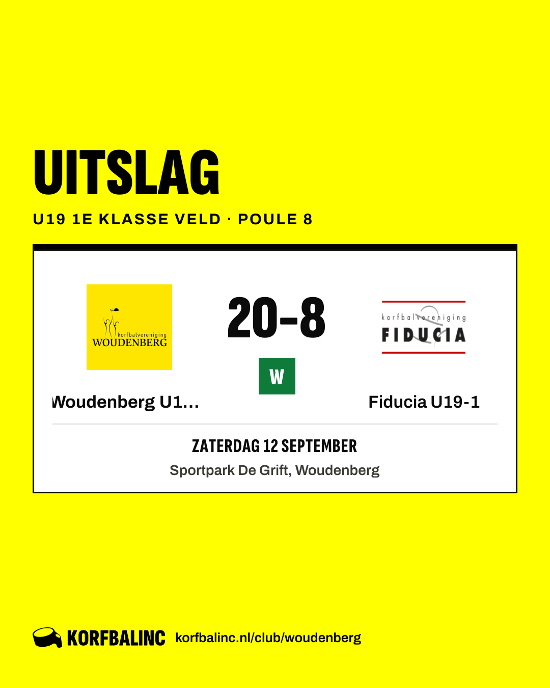 Woudenberg U19-1 - Fiducia U19-1