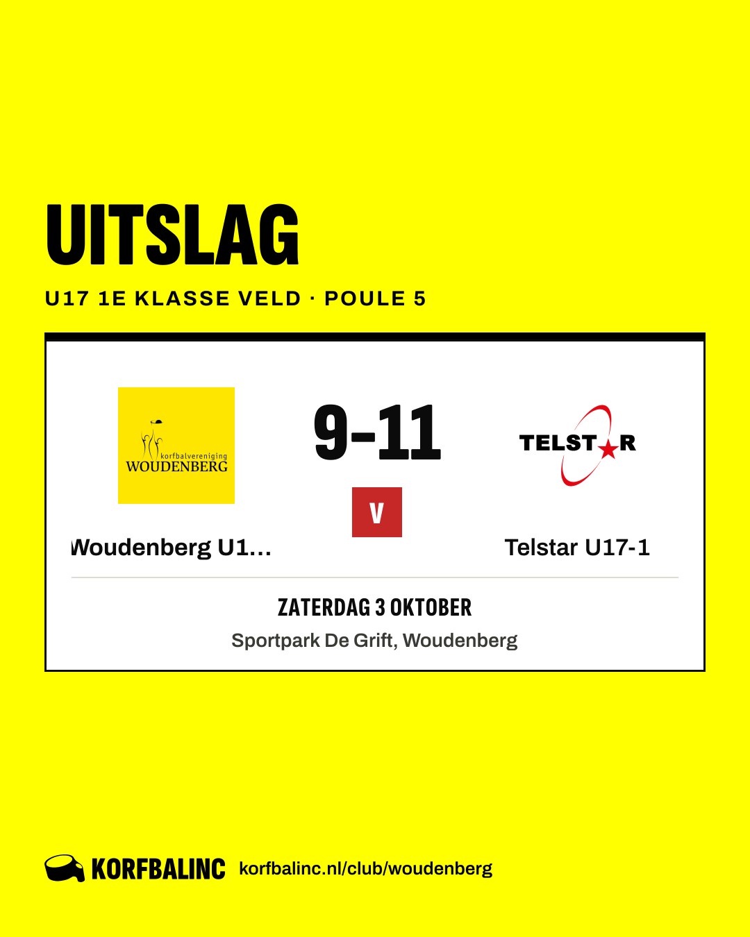 Woudenberg U17-1 - Telstar U17-1