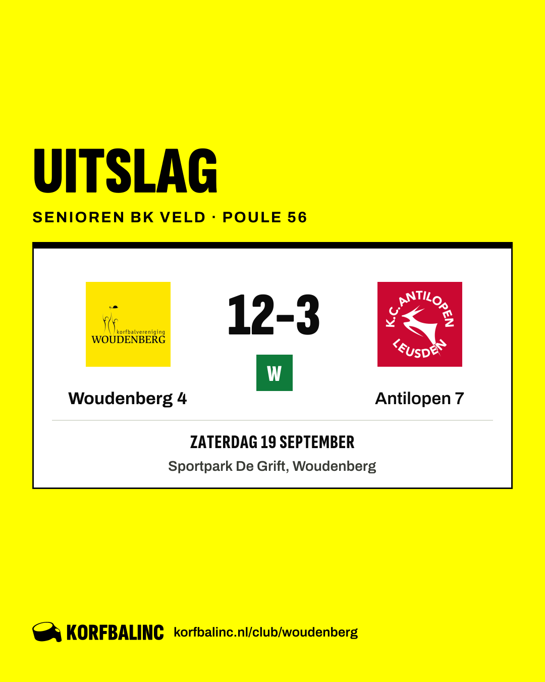 Woudenberg 4 - Antilopen 7