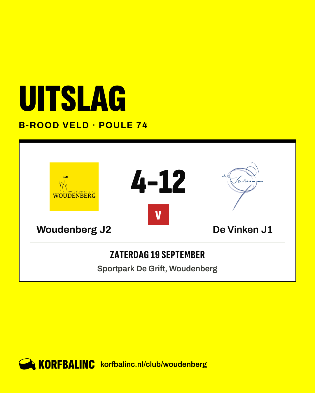 Woudenberg J2 - De Vinken J1