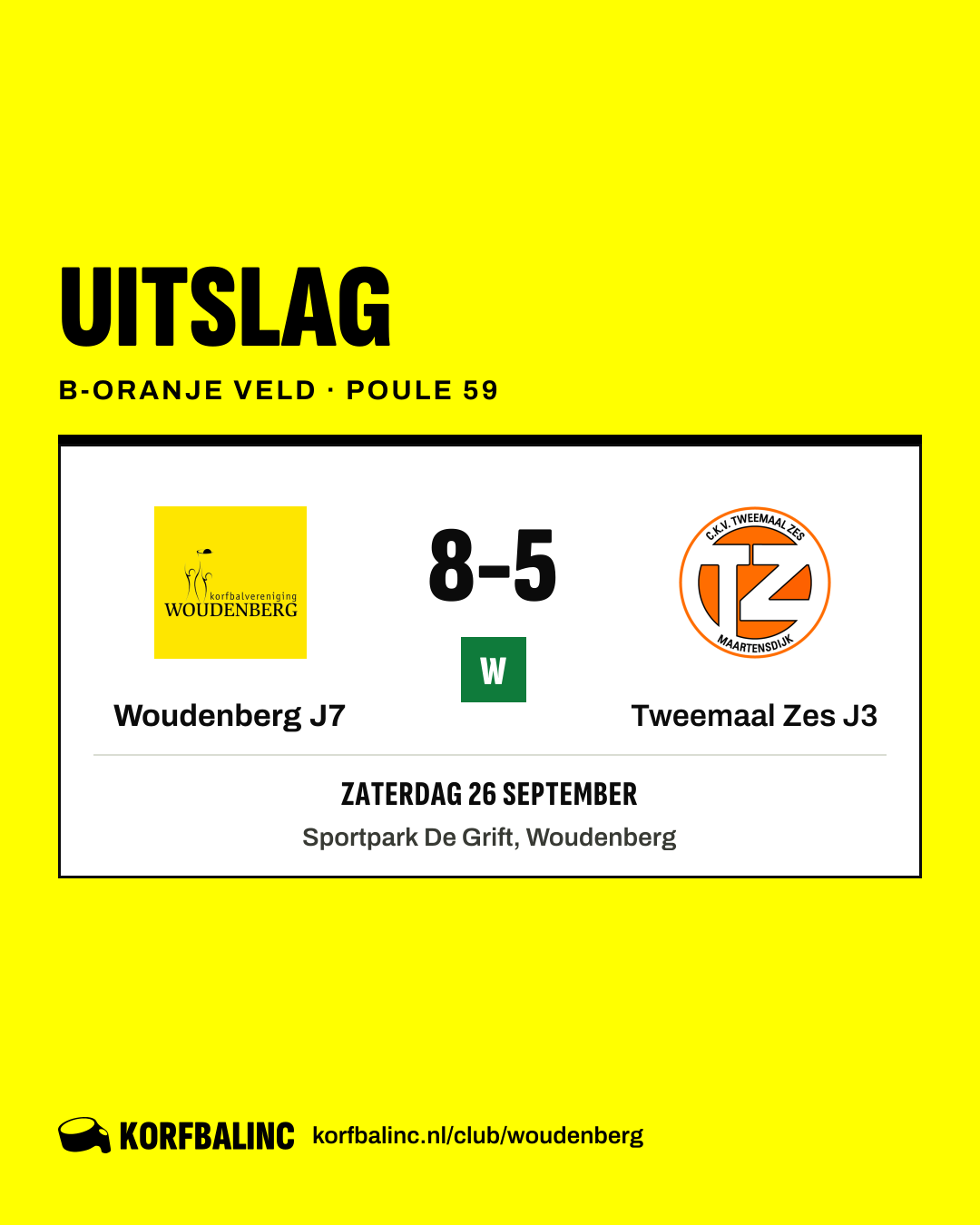 Woudenberg J7 - Tweemaal Zes J3