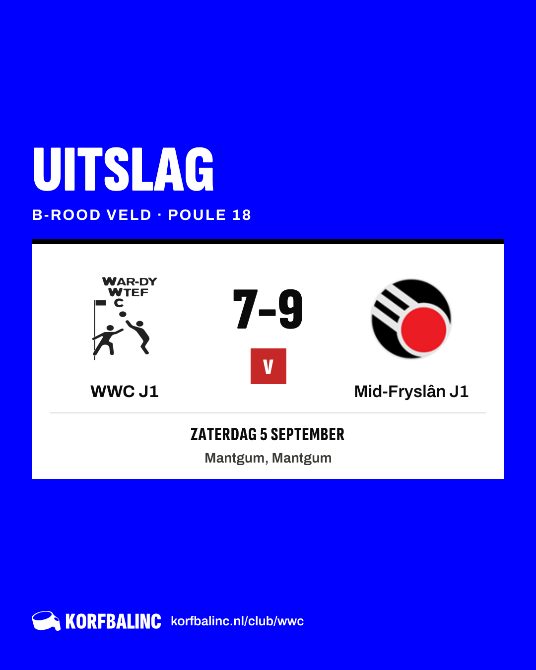 WWC J1 - Mid-Fryslân J1
