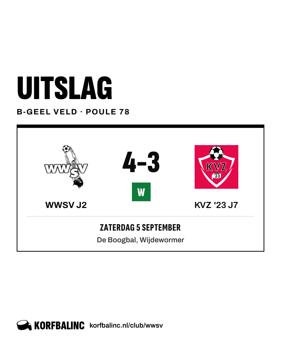 WWSV J2 - KVZ '23 J7